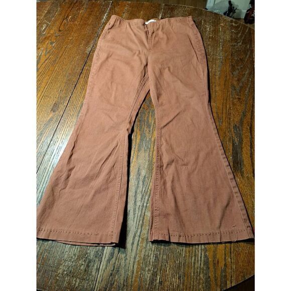 Jr Size XL True Craft Brown High Rise Flare Leg Elastic Waist Pull On Pants - Picture 1 of 5